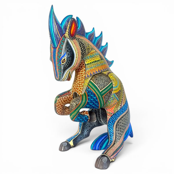 Manuel Cruz: Fire Horse Woodcarving