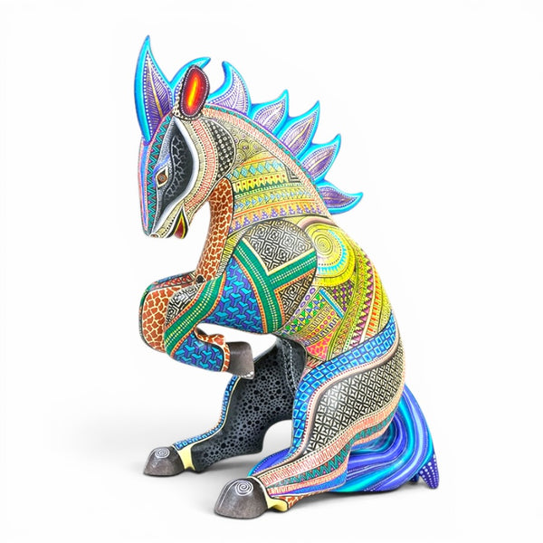 Manuel Cruz: Fire Horse Woodcarving