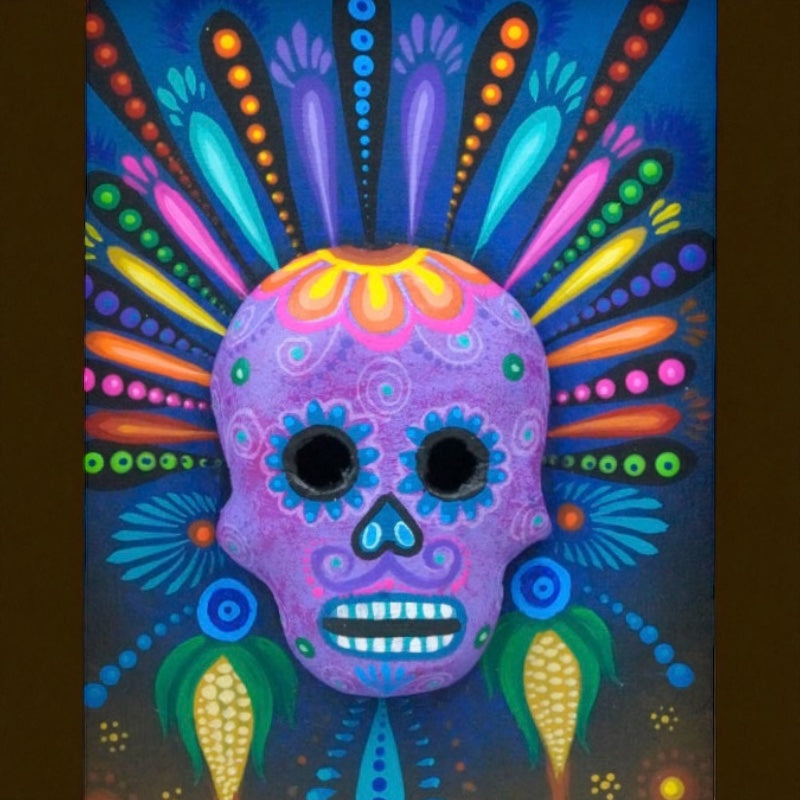 Julia Fuentes: Emperor Skull Painting Alebrije