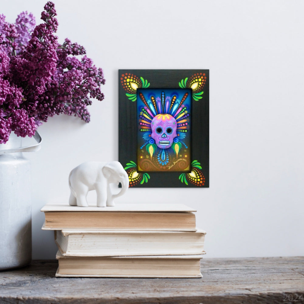 Julia Fuentes: Emperor Skull Painting Alebrije