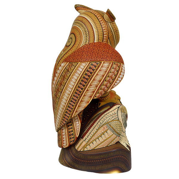 Isabel Fabian: Majestic Mama Owl with Owlets Sculpture