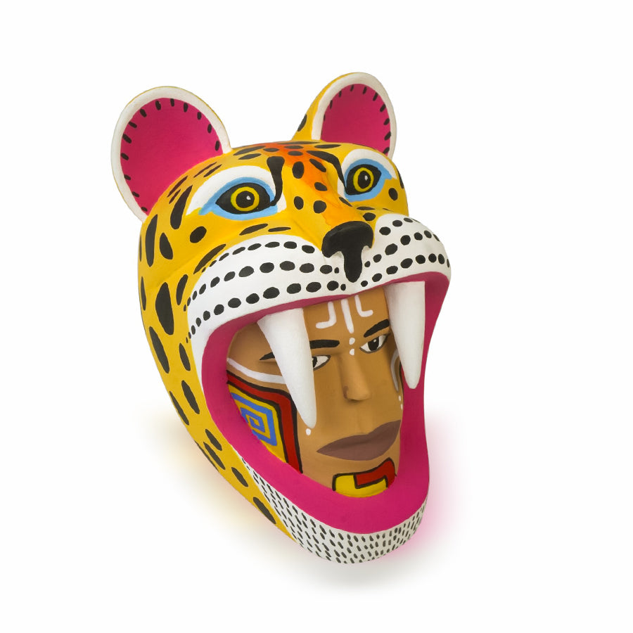 Luis Pablo: Jaguar Warrior Alebrije Woodcarving
