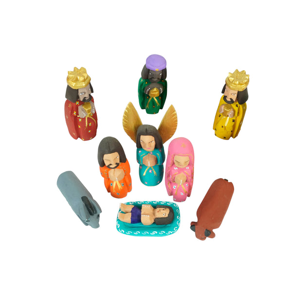 Justo Xuana: Nativity Creche Alebrije