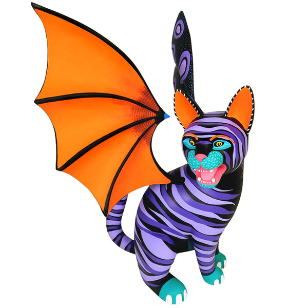 Luis Pablo: Bat-Wings Cat Woodcarving