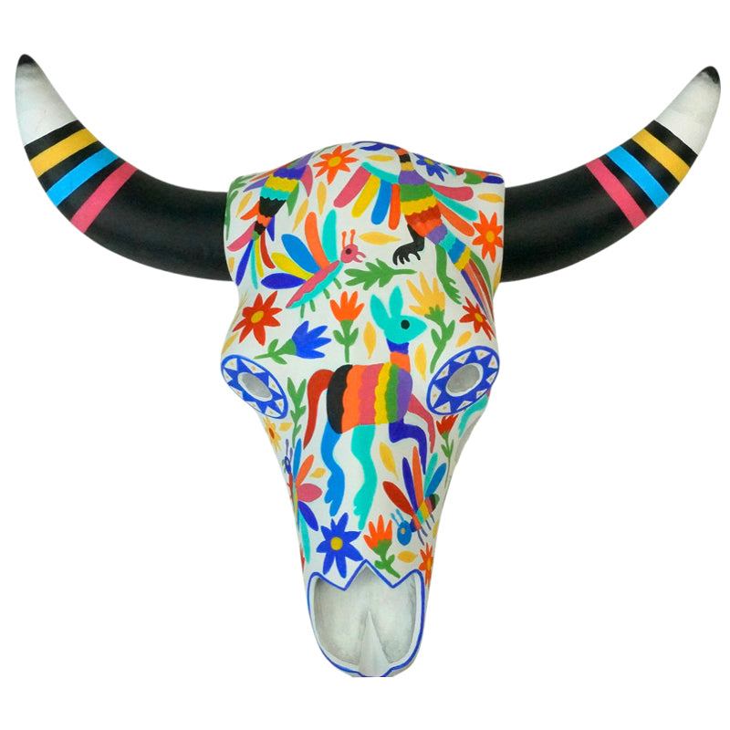 Luis Pablo: Spectacular Bull Skull Mask Woodcarving