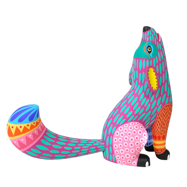 Luis Pablo: Howling Coyote Woodcarving