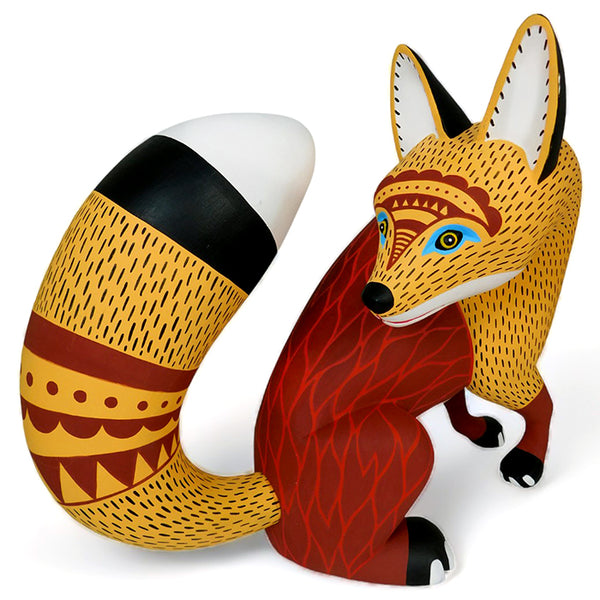 Luis Pablo: Tall  Red Fox Woodcarving