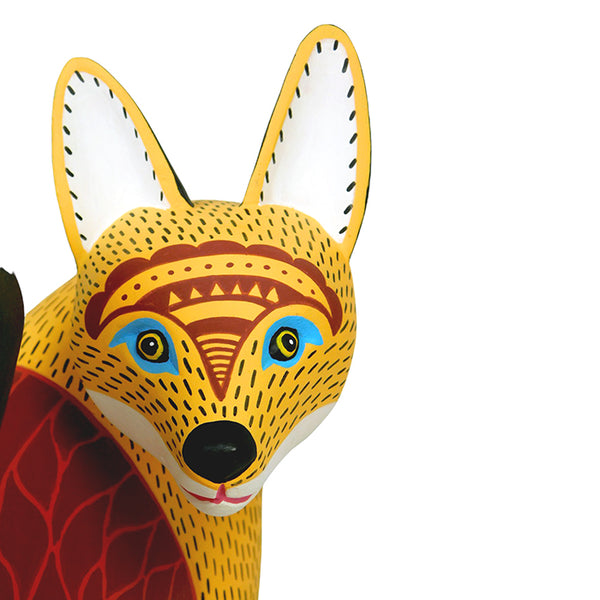 Luis Pablo: Tall  Red Fox Woodcarving