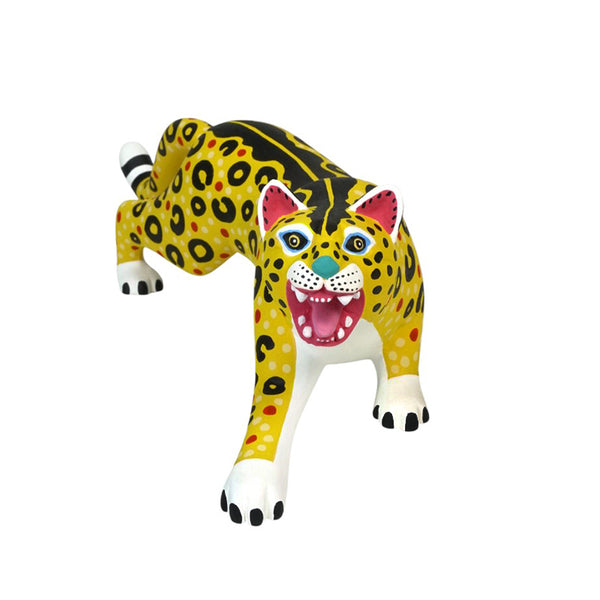 Luis Pablo: Leaping Leopard Woodcarving