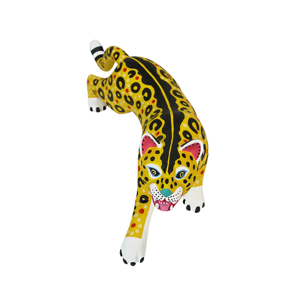 Luis Pablo: Leaping Leopard Woodcarving