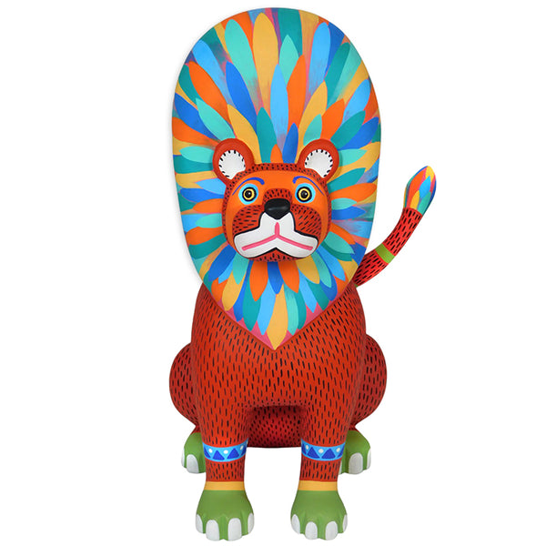 Luis Pablo: Tall Fiesta Lion Woodcarving