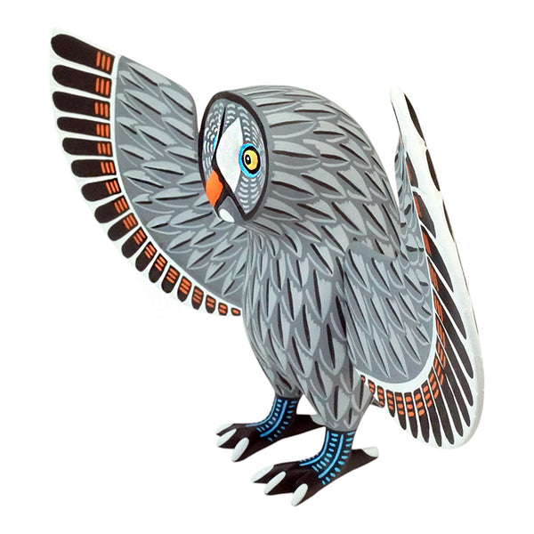 Luis Pablo:  Great Grey Owl Wood Sculptture