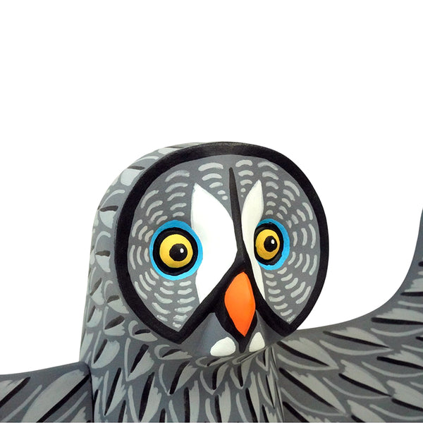 Luis Pablo:  Great Grey Owl Wood Sculptture