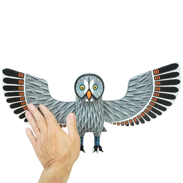 Luis Pablo:  Great Grey Owl Wood Sculptture