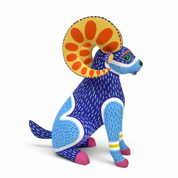 Luis Pablo: Confident Ram Woodcarving