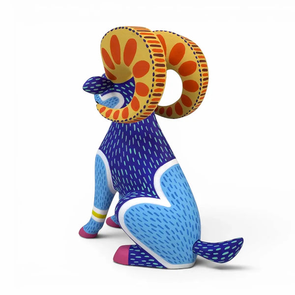 Luis Pablo: Confident Ram Woodcarving