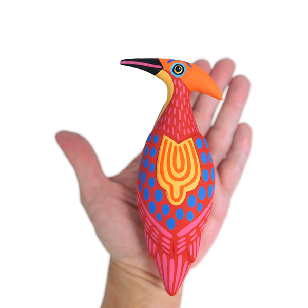 Luis Pablo: Wall Hanging Woodpecker Woodcarving
