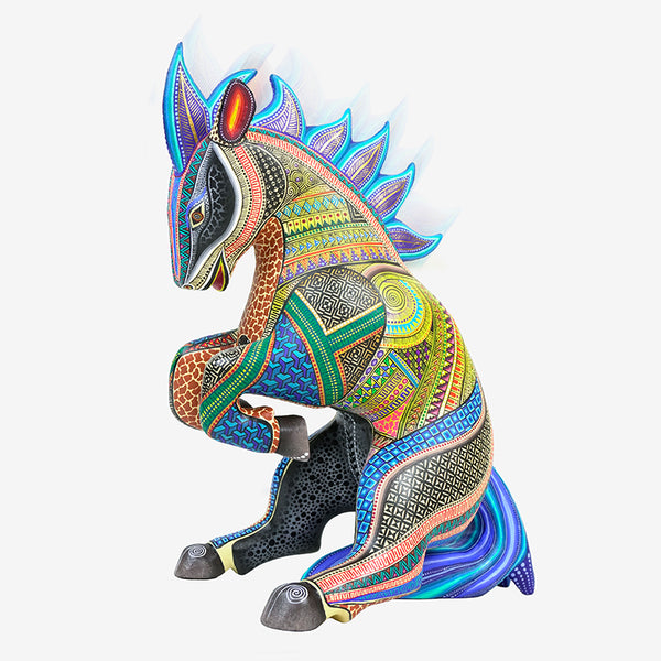Manuel Cruz: Fire Horse Woodcarving