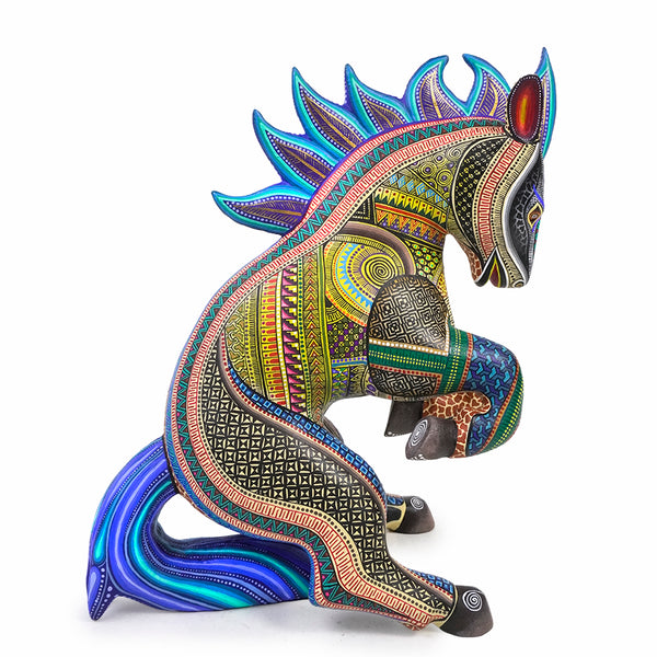 Manuel Cruz: Fire Horse Woodcarving