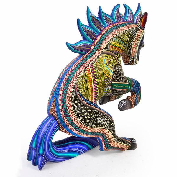 Manuel Cruz: Fire Horse Woodcarving