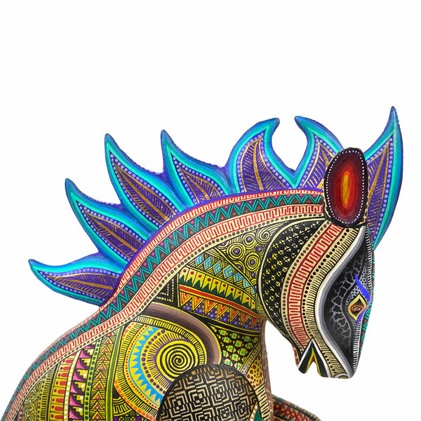 Manuel Cruz: Fire Horse Woodcarving