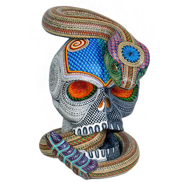 Manuel Cruz: Museum Piece Day of the Dead Snake Woodcarving