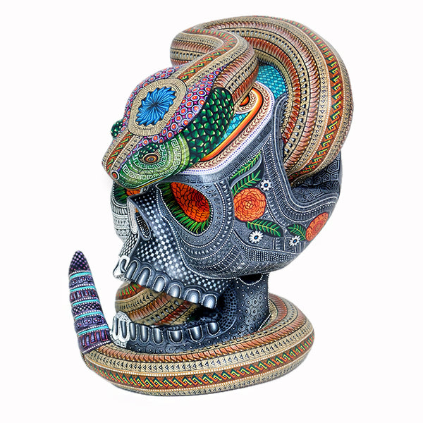 Manuel Cruz: Museum Piece Day of the Dead Snake Woodcarving