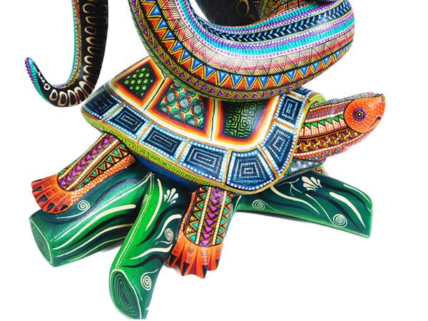 Manuel Cruz: Owl, Snake & Turtle Sculpture Woodcarving