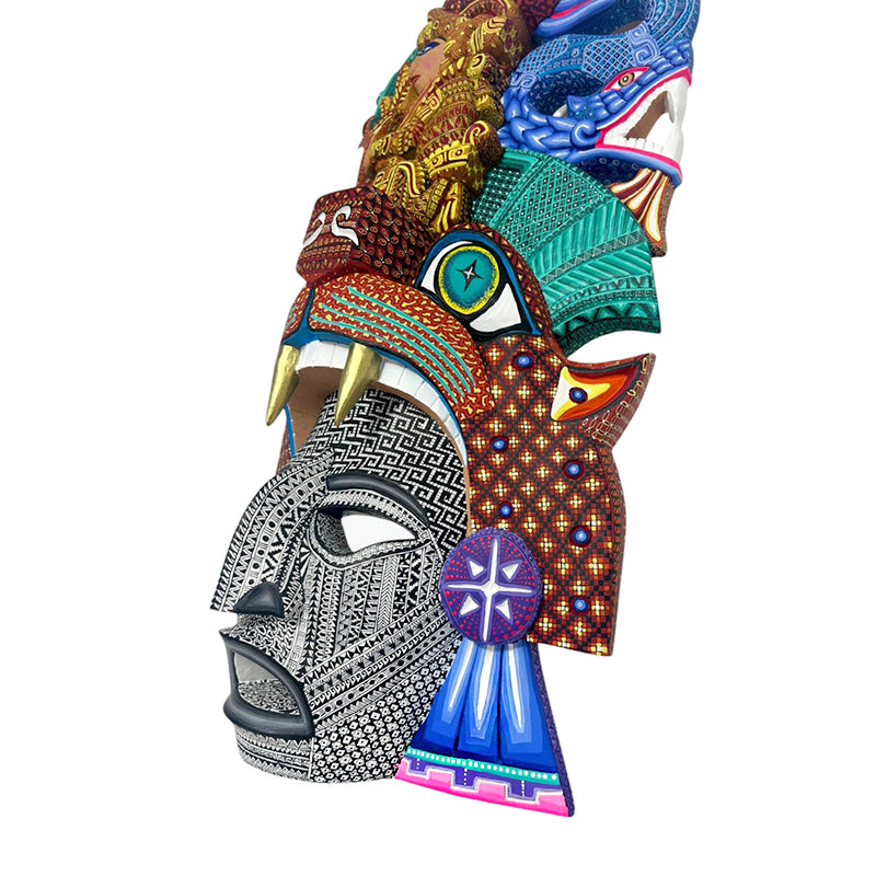 Mario Castellanos: Stunning Precolumbian Cedar Mask Alebrije