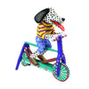 Martin Melchor: Dalmatian on Bicycle Woodcarving