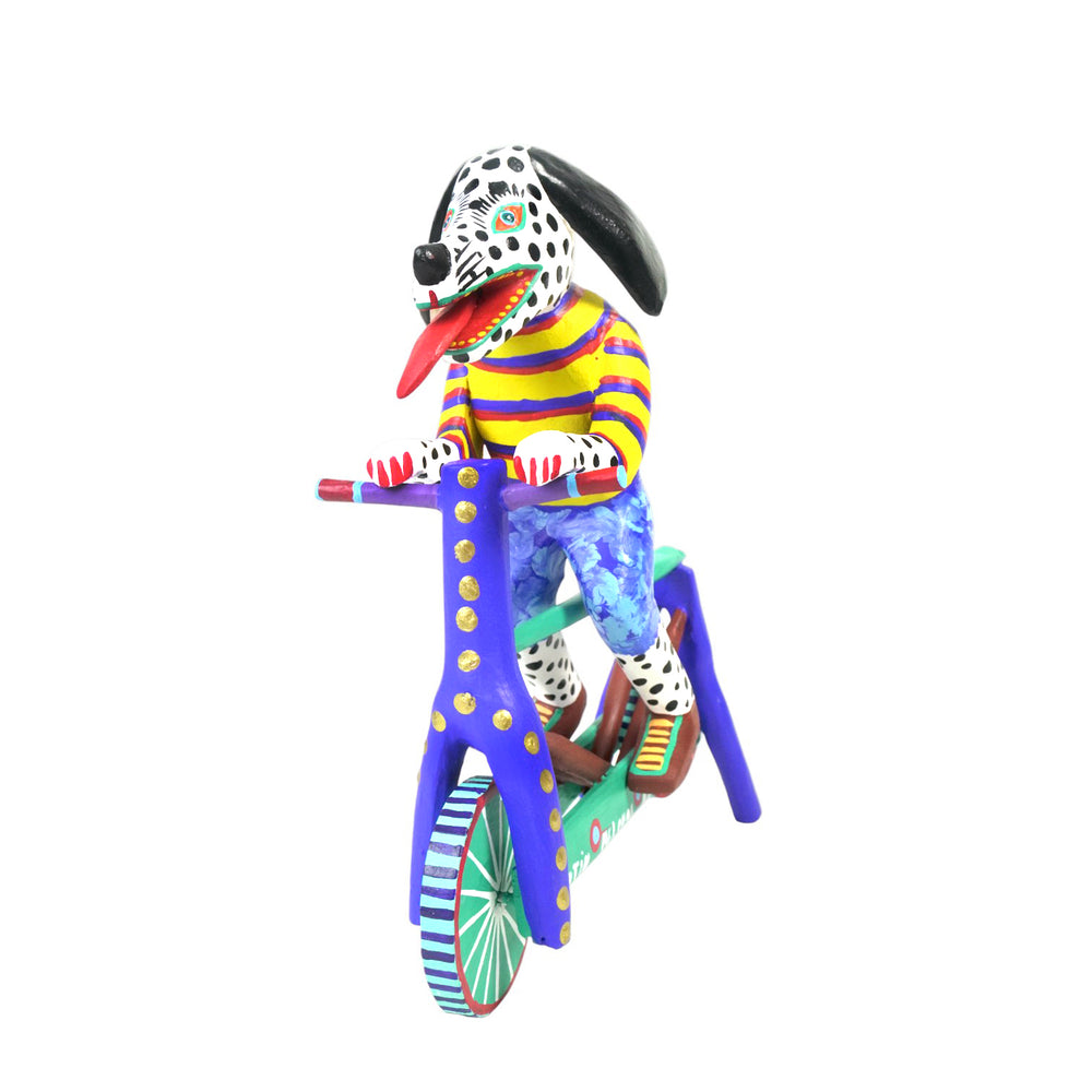 Martin Melchor: Dalmatian on Bicycle Woodcarving