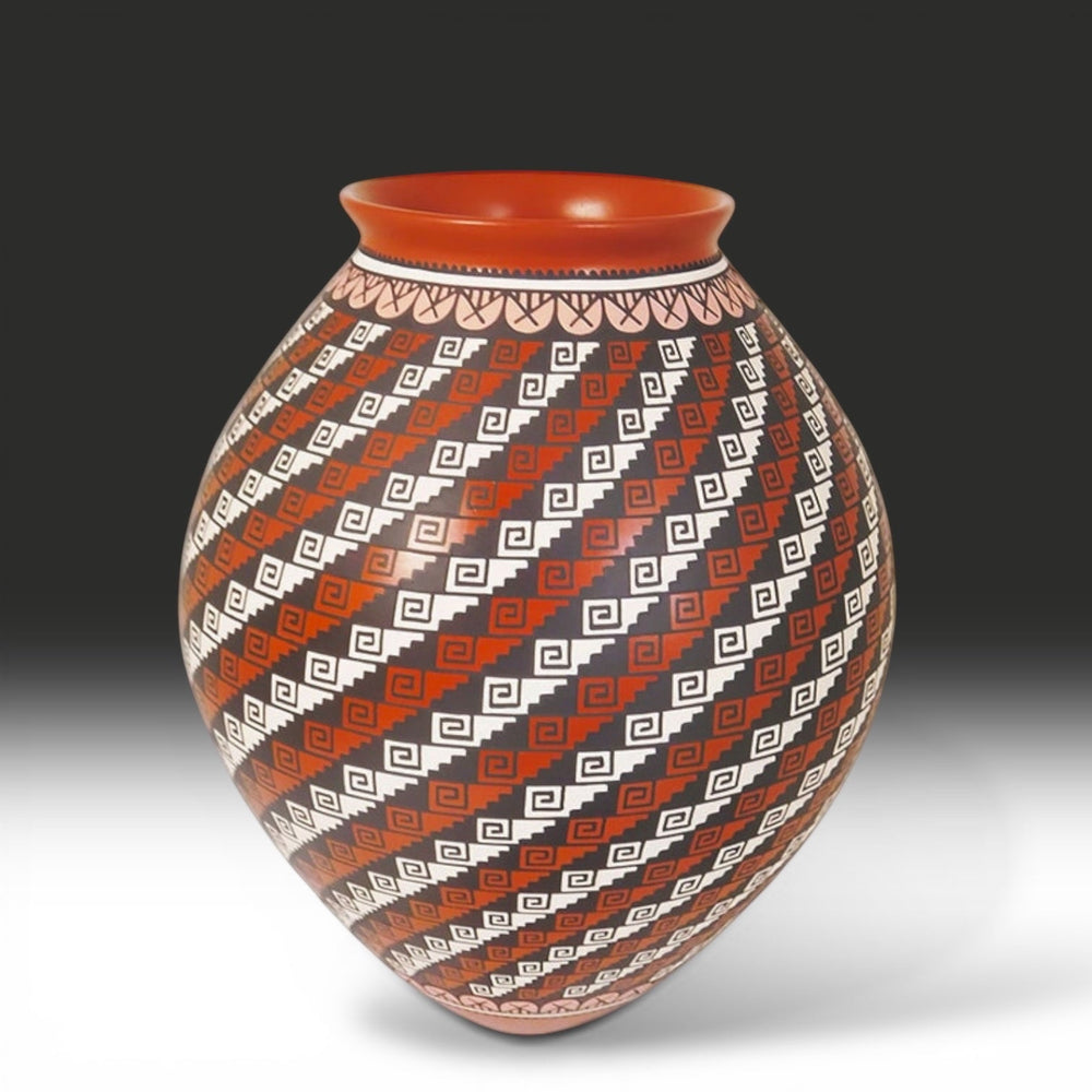 Enrique Pedregon: Tall Fretwork Olla