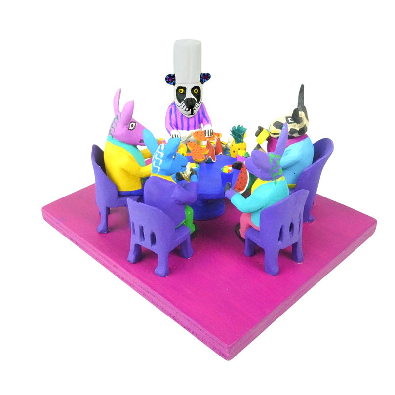 Maximino Santiago: Panda Restaurant Alebrije Scene