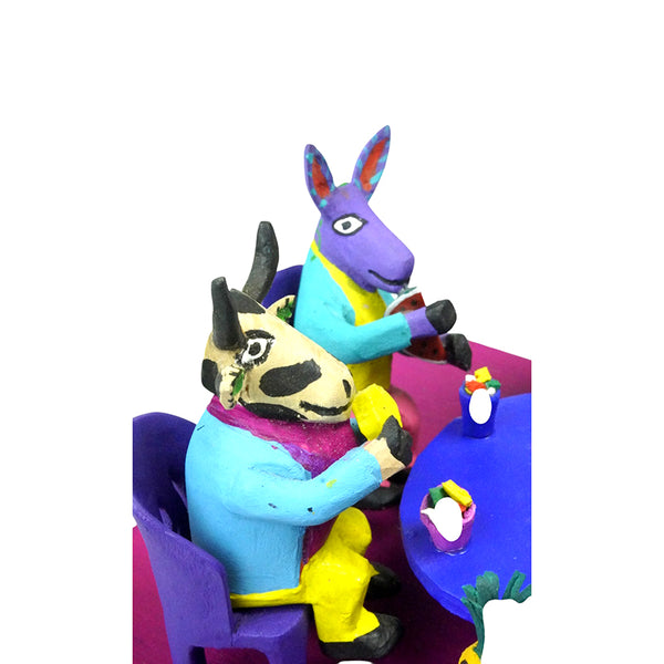 Maximino Santiago: Panda Restaurant Alebrije Scene