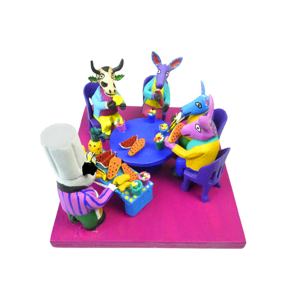 Maximino Santiago: Panda Restaurant Alebrije Scene