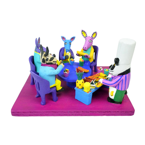 Maximino Santiago: Panda Restaurant Alebrije Scene