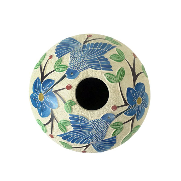 Melissa Tena: Hummingbirds Seed Pot Pottery