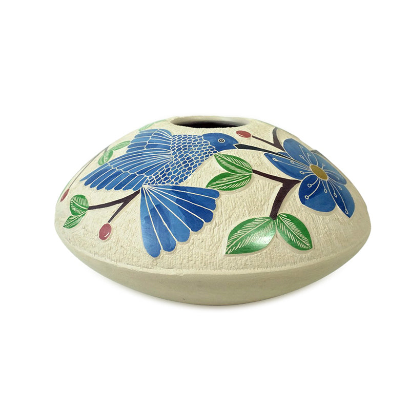 Melissa Tena: Hummingbirds Seed Pot Pottery