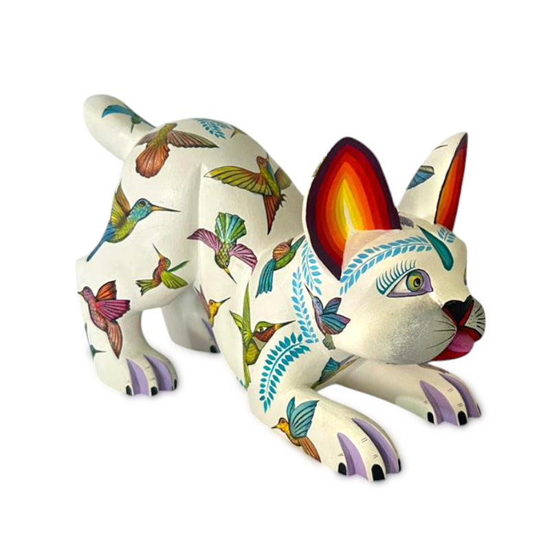 Michelle Fuentes: Guardian of the Hummingbirds Dog Woodcarving