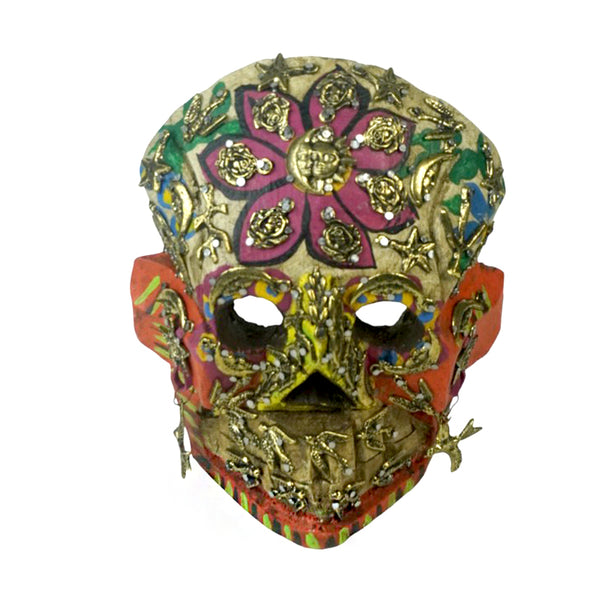 Milagros: Day of the Dead Flowers Skull Mask