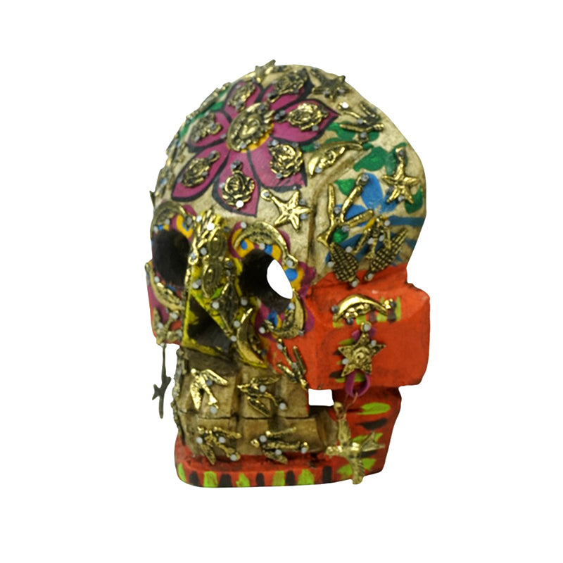 Milagros: Day of the Dead Flowers Skull Mask