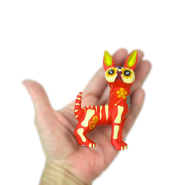 Nayeli Cruz: Little Day of the Dead Dogs Woodcarving