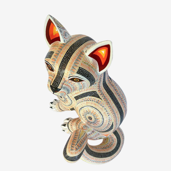 Rocio Fabian: Magnificent Cat Woodcarving