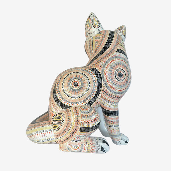Rocio Fabian: Magnificent Cat Woodcarving
