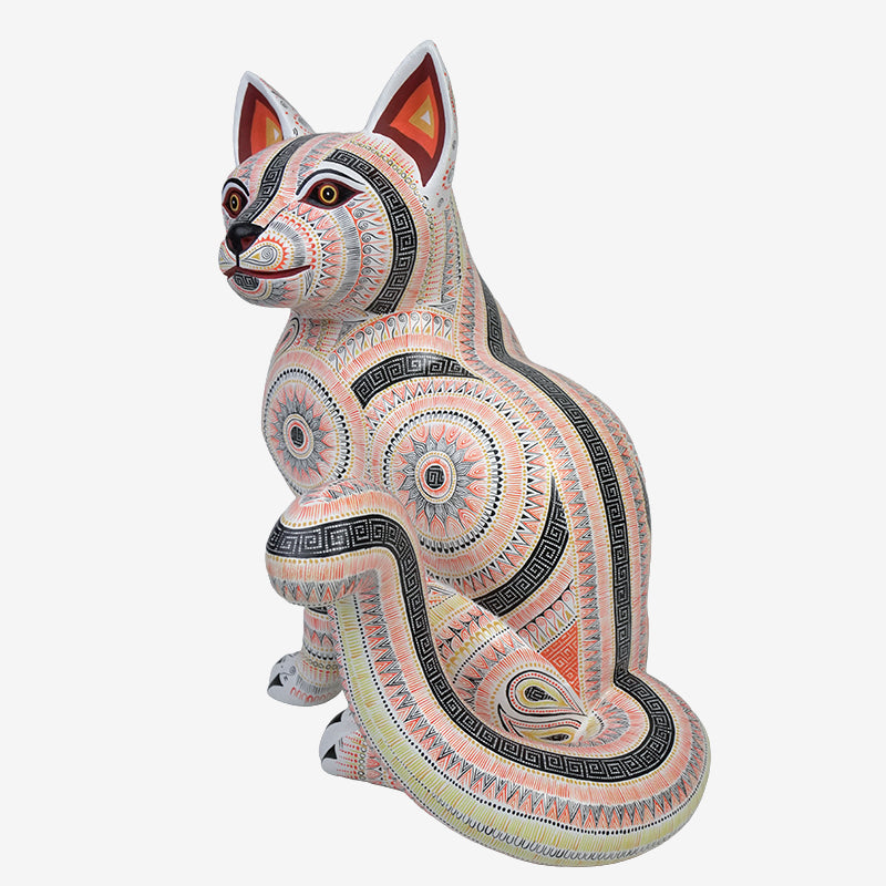 Rocio Fabian: Magnificent Cat Woodcarving