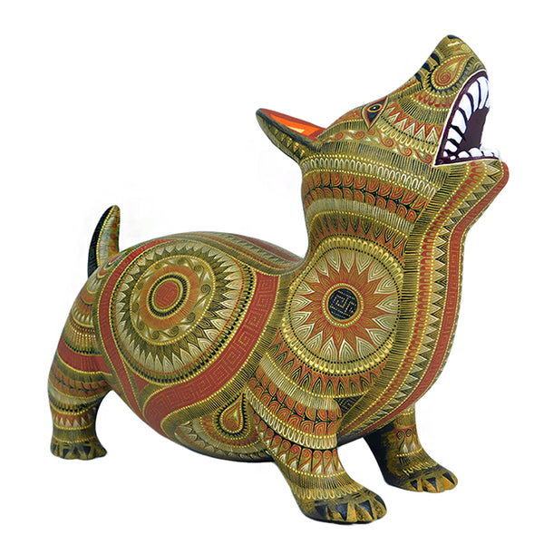 Rocio Fabian: pre-Columbian Guardian Dog Woodcarving