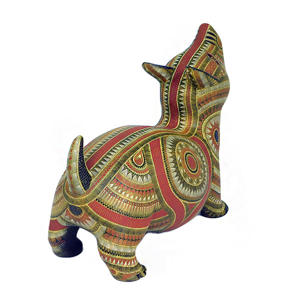Rocio Fabian: pre-Columbian Guardian Dog Woodcarving