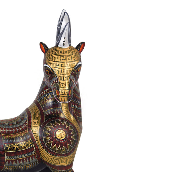 Rocio Fabian:  Elegant Chestnut Horse Woodcarving