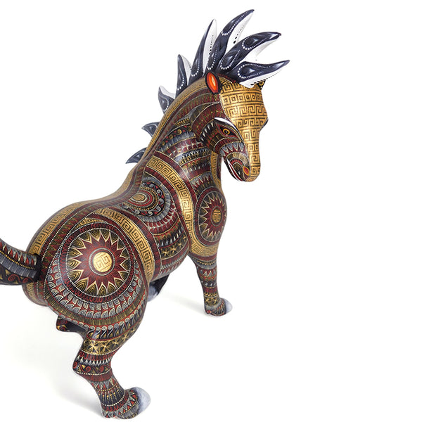 Rocio Fabian:  Elegant Chestnut Horse Woodcarving