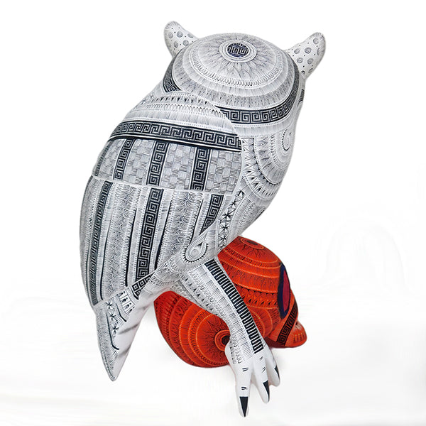 Rocio Fabian: Masterpiece Owl On Skull Sculpture